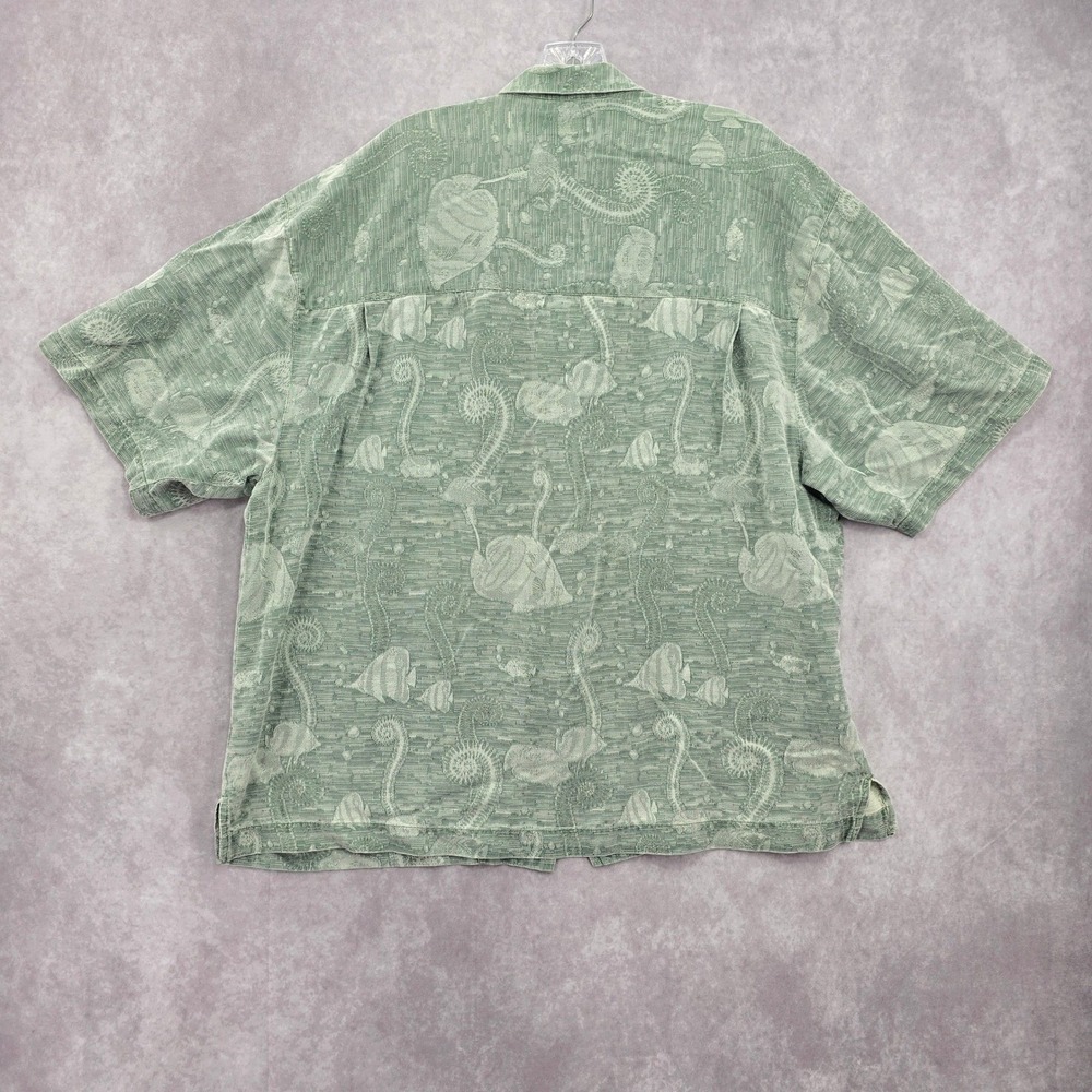 Bermuda Bay Green Tropical Surf Island Vintage Cotton Relax Hawaiian Shirt XXL - Picture 3 of 13